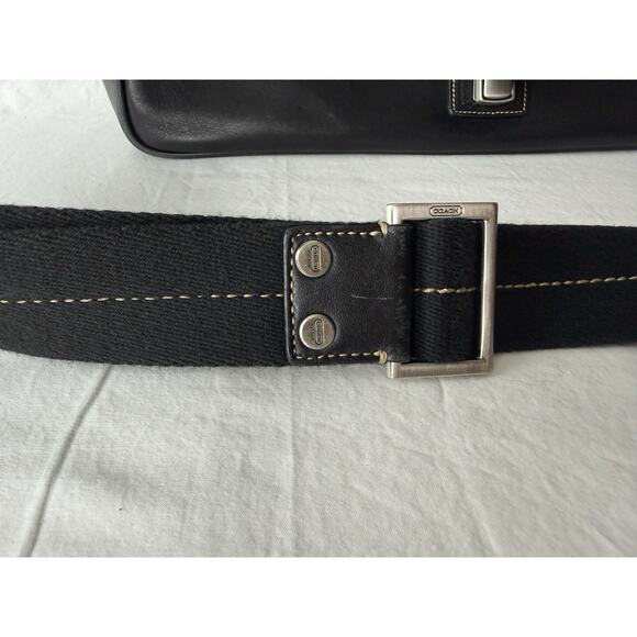 Coach Transatlantic 70035 Black Leather Men’s Laptop Briefcase Messenger 16x11 - Picture 9 of 16